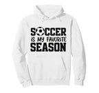 Soccer Is My Favorite Season Hoodie - Minimalist Print for Adults