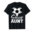 Soccer Aunt Heart Funny Heartfelt Love T-Shirt - Fun Novelty Design Unisex