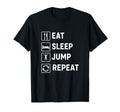 Eat Sleep Jump Repeat T-Shirt - Custom Art Print for Adults