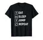 Eat Sleep Jump Repeat T-Shirt - Custom Art Print for Adults