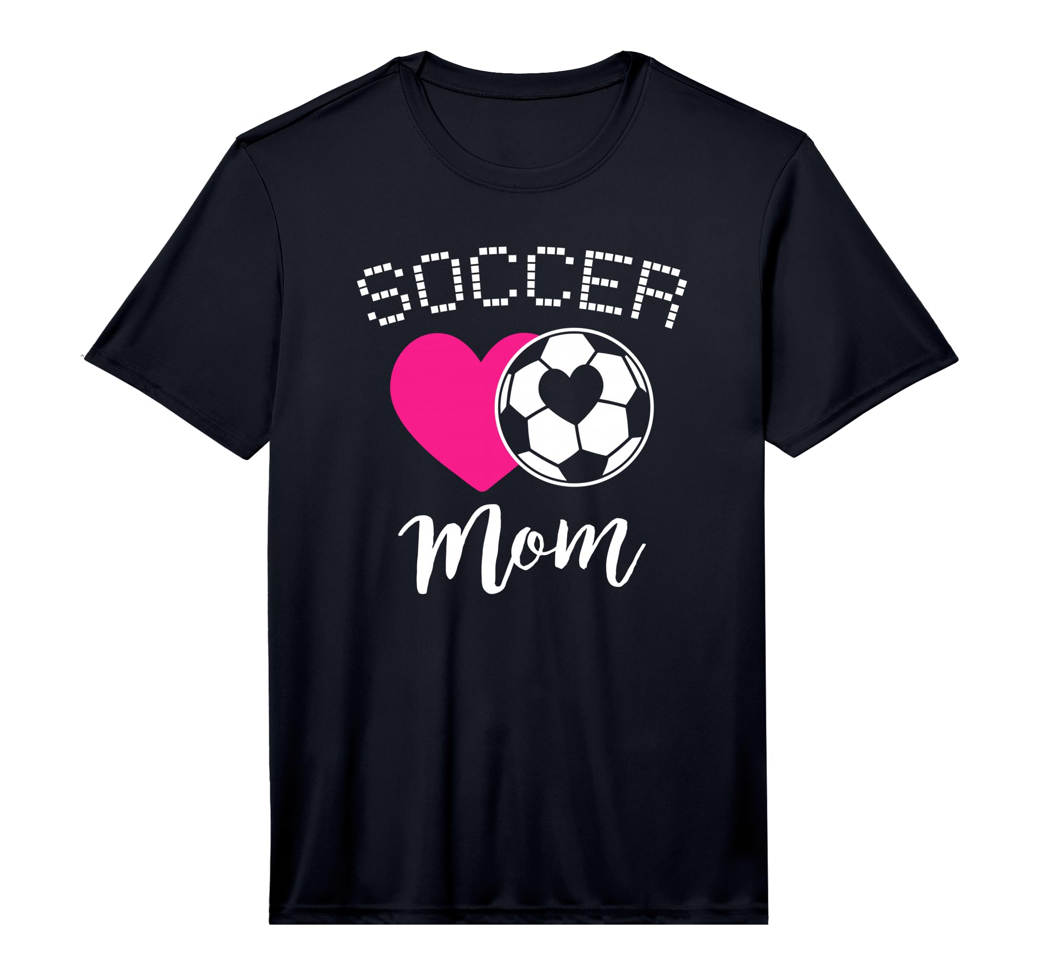 Mens Soccer Mom Love Heart Mama T-Shirt - Minimalist Print for Adults