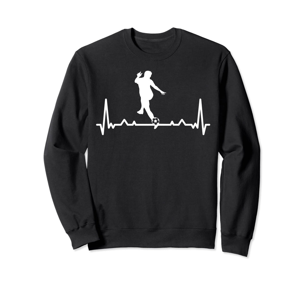 Soccer Player Heartbeat Soccer Sweatshirt - Custom Art Print Men Women