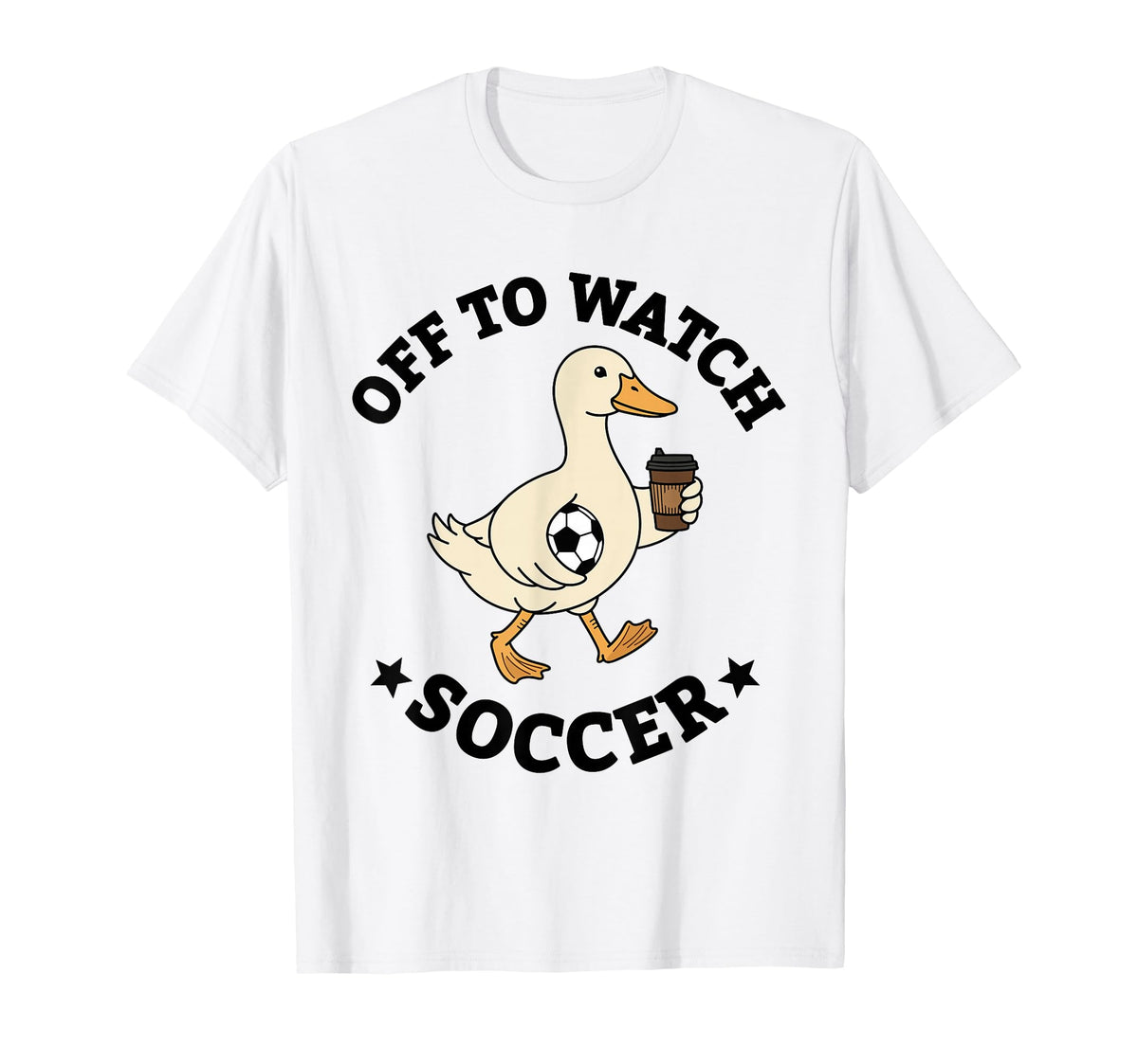 Off To Watch Soccer Mom Funny Goose T-Shirt - Trendy Graphic Men Women
