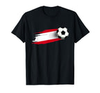 Austria Flag Austrian Soccer Flag T-Shirt - Minimalist Print for Adults