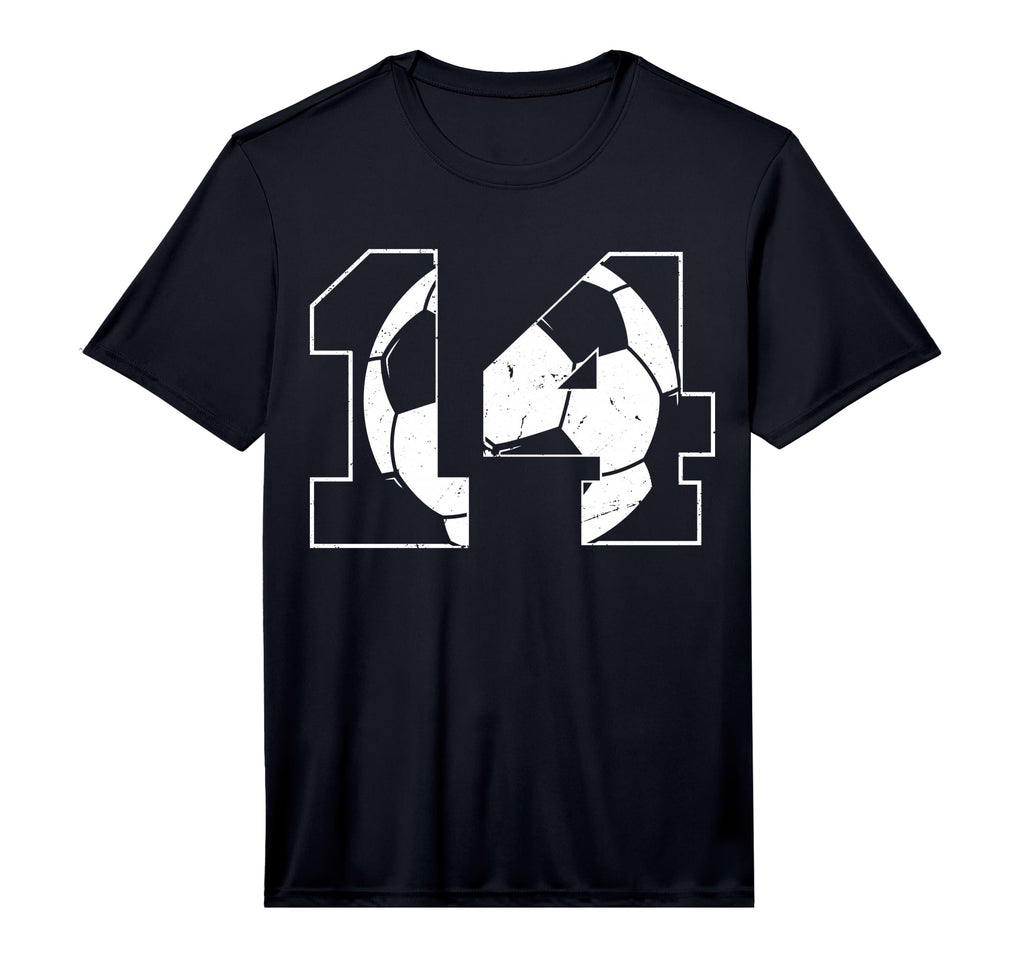 Mens 14Th Birthday Soccer Player T-Shirt - Custom Art Print for Adults