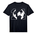 Mens 14Th Birthday Soccer Player T-Shirt - Custom Art Print for Adults