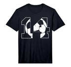 Mens 14Th Birthday Soccer Player T-Shirt - Custom Art Print for Adults