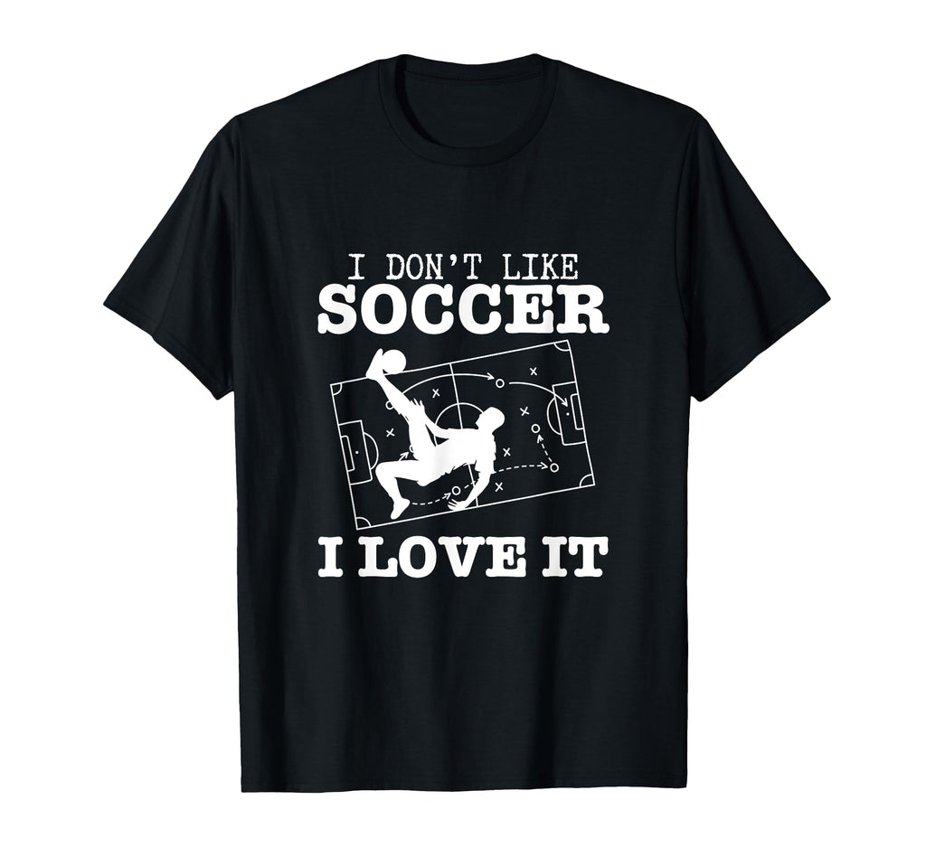 I Love Soccer Funny Soccer Player T-Shirt - Minimalist Print for Adults