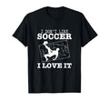 I Love Soccer Funny Soccer Player T-Shirt - Minimalist Print for Adults