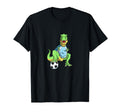 Funny Dinosaur Playing Soccer T-Shirt - Streetwear Style for Adults