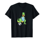 Funny Dinosaur Playing Soccer T-Shirt - Streetwear Style for Adults