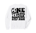 Soccer Step Mom Soccer Ball Drip Back Sweatshirt - Minimalist Print Unisex