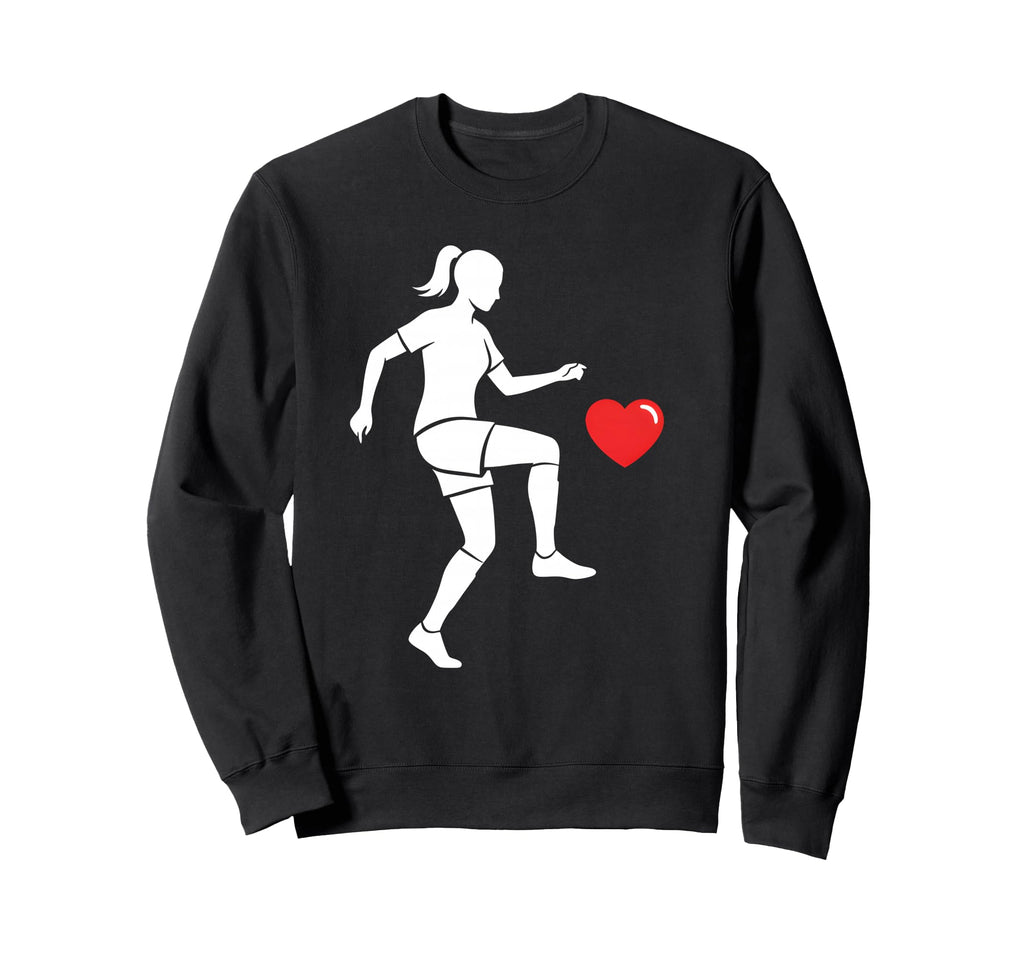 Soccer Valentines Day Heart Love Sweatshirt - Custom Art Print for Adults