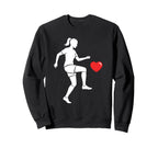Soccer Valentines Day Heart Love Sweatshirt - Custom Art Print for Adults