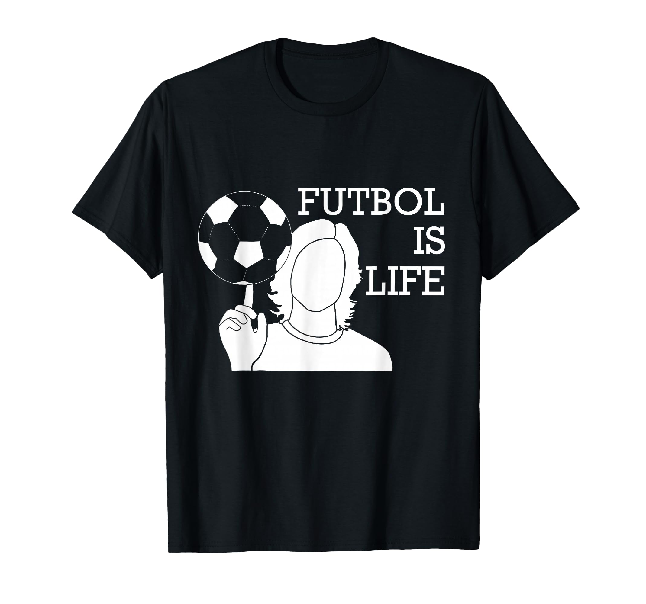 Futbol Is Life T-Shirt - Graphic Print for Adults