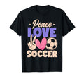 Peace Love Soccer Passionate Players T-Shirt - Custom Art Print Unisex