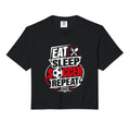 Eat Sleep Soccer Repeat Funny Sweatshirt - Custom Art Print for Adults