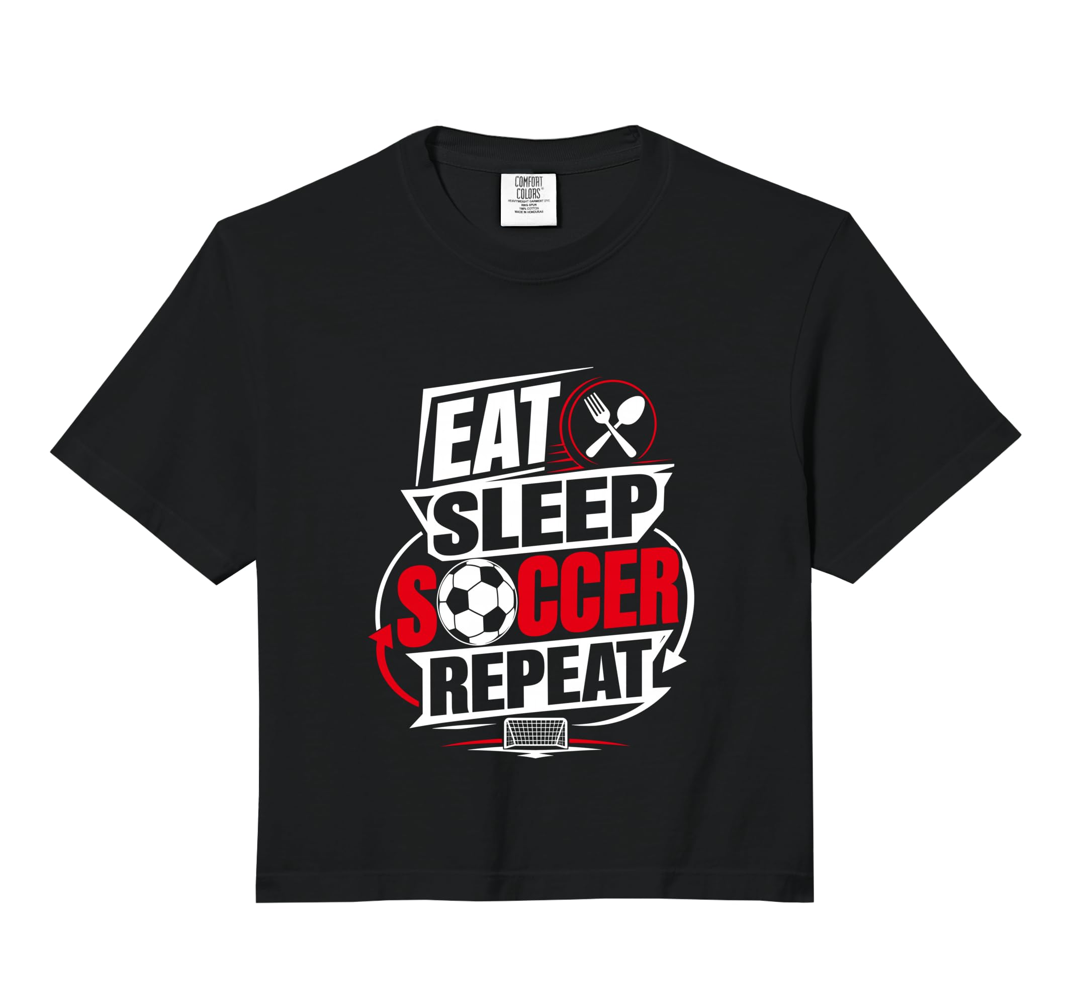 Eat Sleep Soccer Repeat Funny Sweatshirt - Custom Art Print for Adults