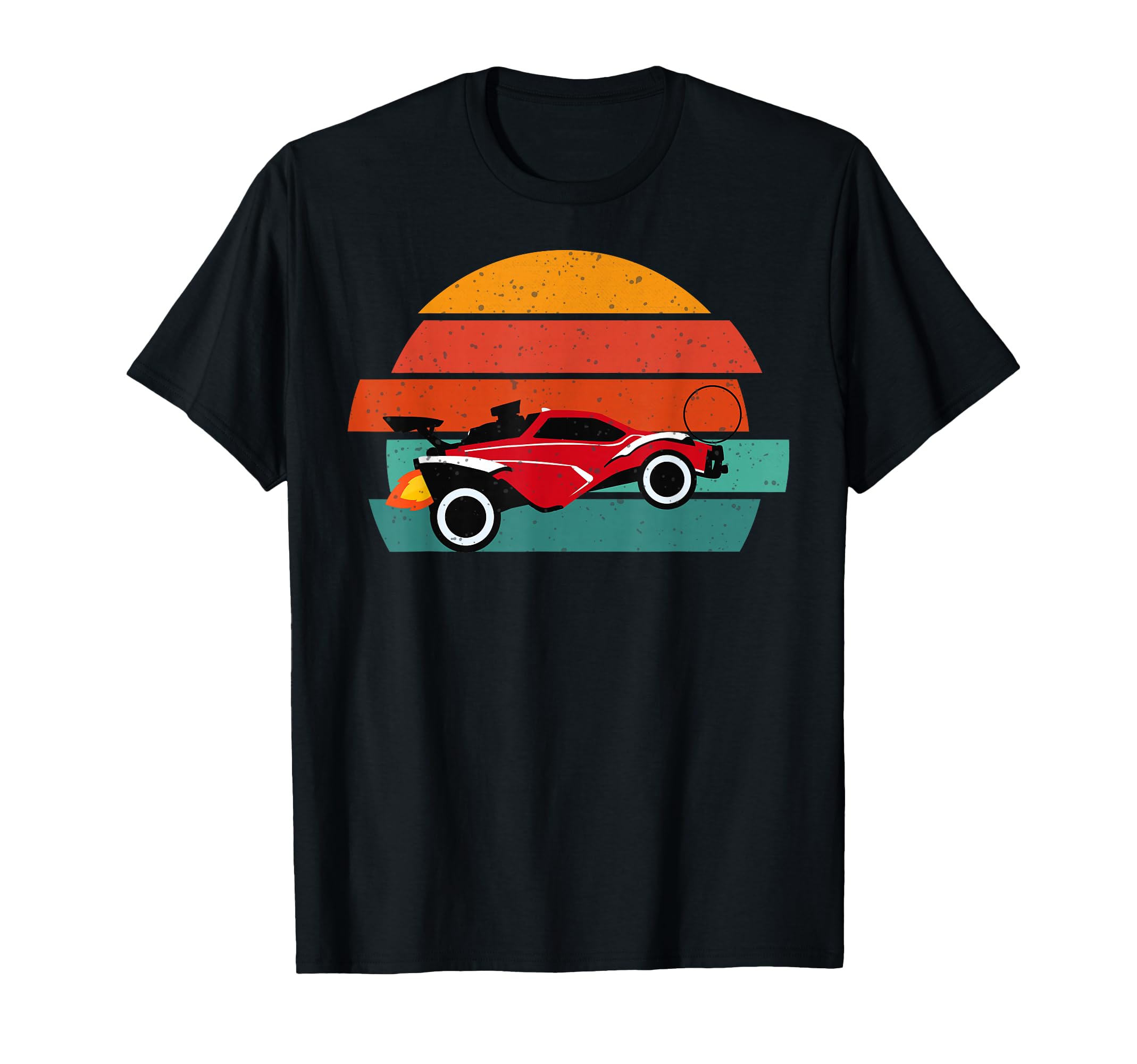 Octane Rocket Soccer Sunset Distressed T-Shirt - Graphic Print Men Women