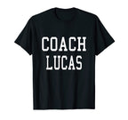 Coach Lucas Custom Football Soccer T-Shirt - Trendy Graphic Unisex