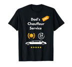 Funny Dad Chauffeur Dad Taxi Limousine T-Shirt - Graphic Print Men Women