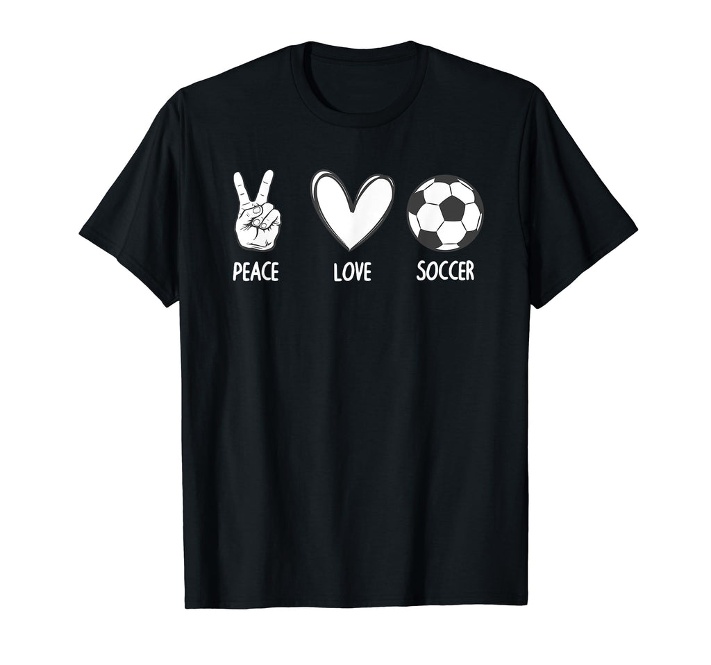 Soccer Peace Love Football Sports T-Shirt - Unique Graphic for Adults
