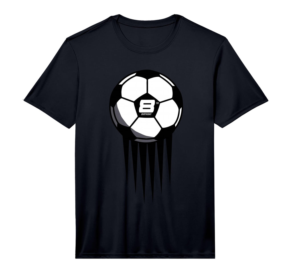 8Th Birthday Soccer 8 Years Old T-Shirt - Custom Art Print for Adults