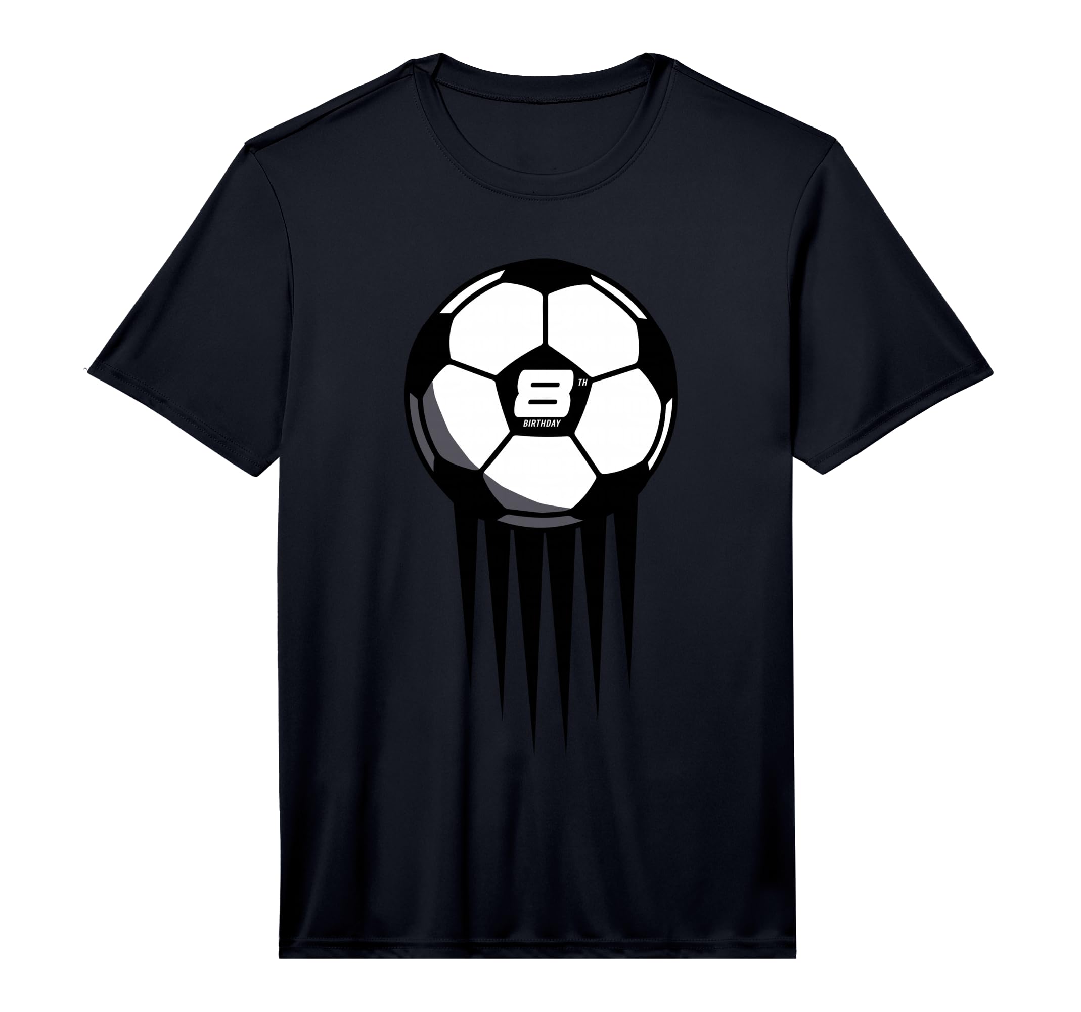 8Th Birthday Soccer 8 Years Old T-Shirt - Custom Art Print for Adults