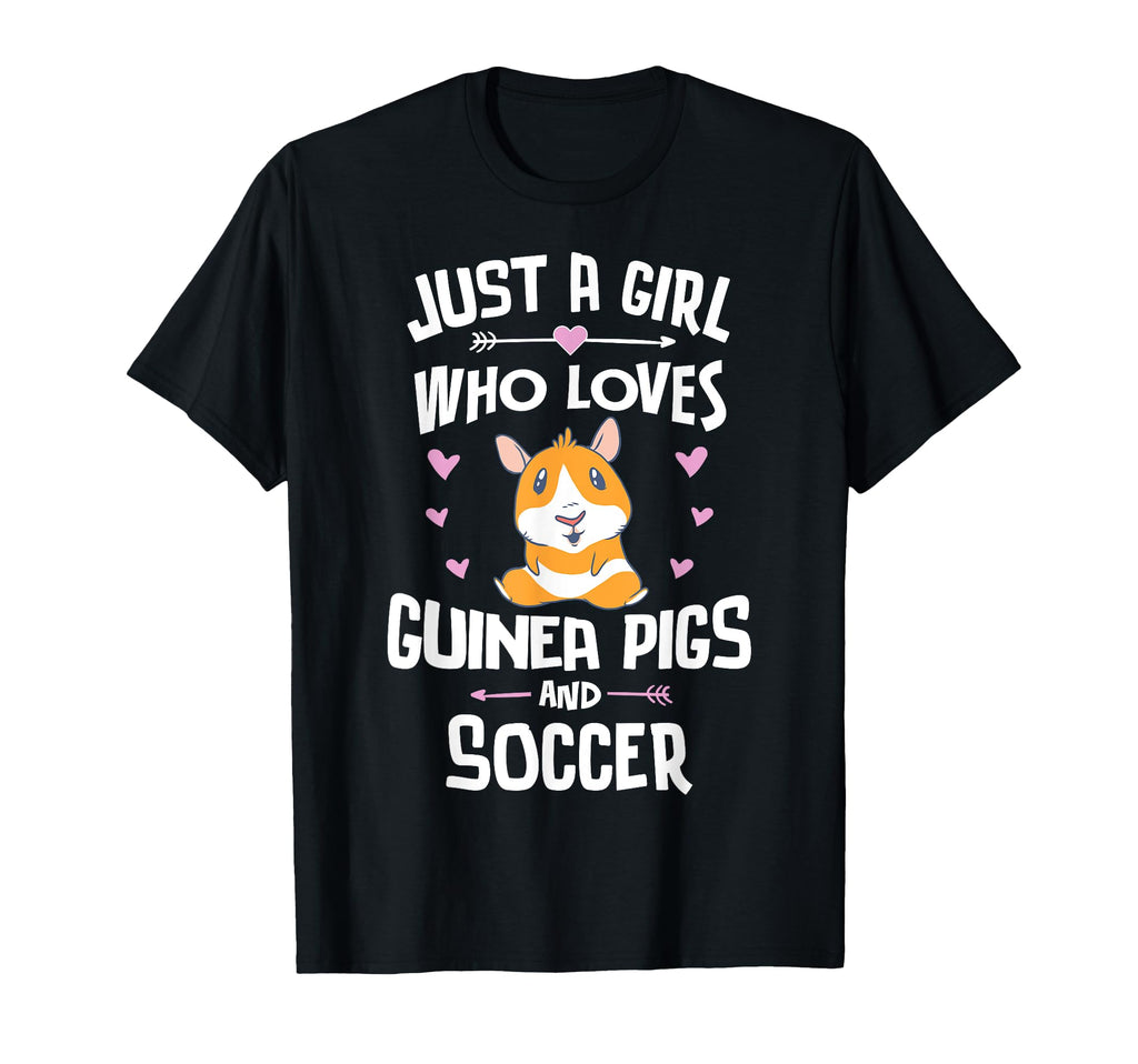 Just Who Loves Guinea Pigs And Soccer T-Shirt - Unique Graphic for Adults