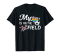 My Heart Is That Field Soccer Ball T-Shirt - Fun Novelty Design for Adults