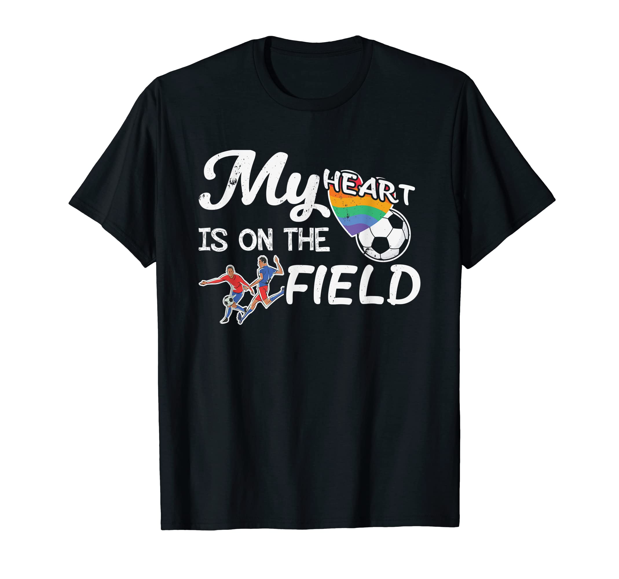 My Heart Is That Field Soccer Ball T-Shirt - Fun Novelty Design for Adults