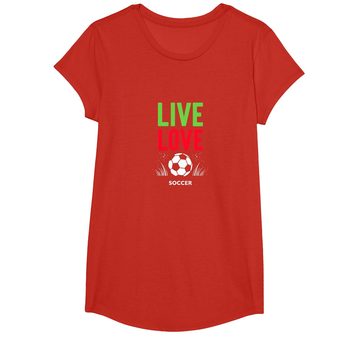 Live Love Soccer Inspiring Sports Fan T-Shirt - Novelty Apparel for Adults