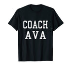 Coach Ava Custom Football Soccer T-Shirt - Streetwear Style for Adults