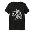 Eat Sleep Soccer Repeat Soccer Player T-Shirt - Graphic Print Men Women