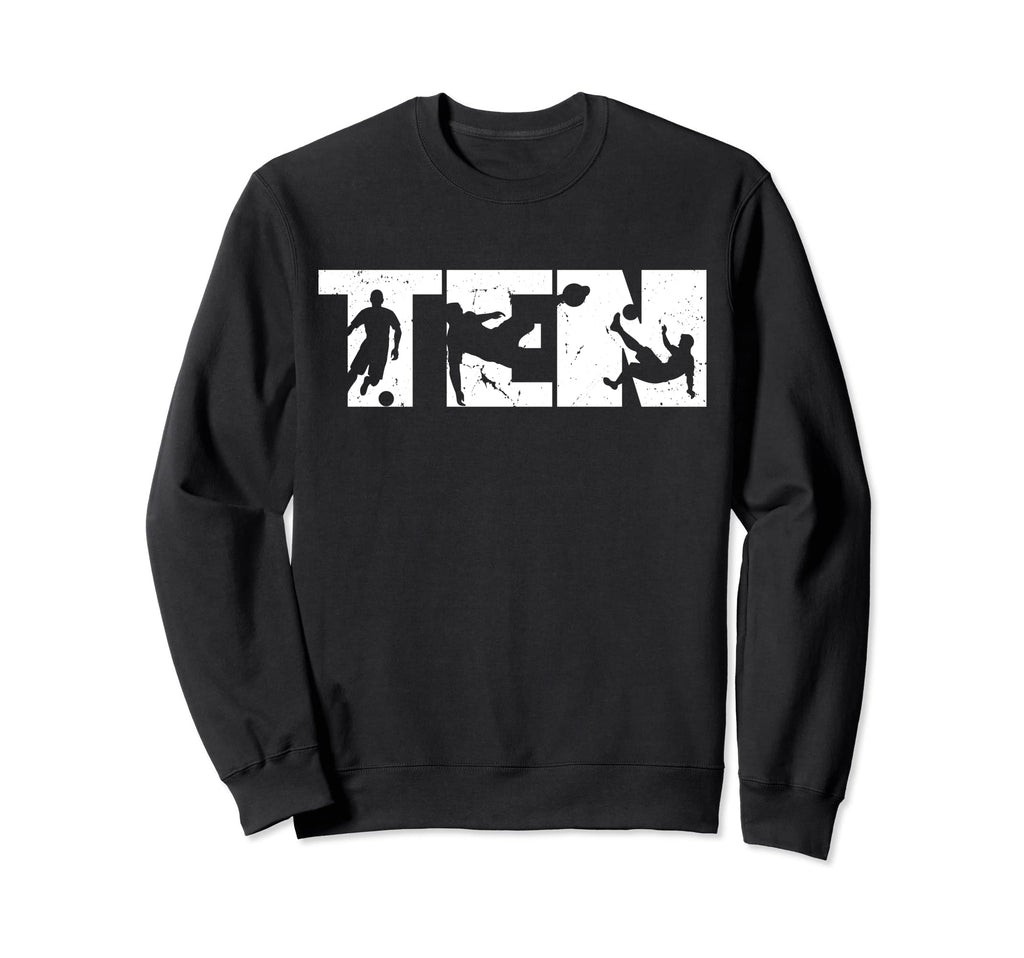 10Th Birthday Soccer 10 Years Old Sweatshirt - Graphic Print Men Women