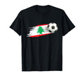 Lebanon Soccer Ball Lebanon Flag Jersey T-Shirt - Aesthetic Graphic Unisex