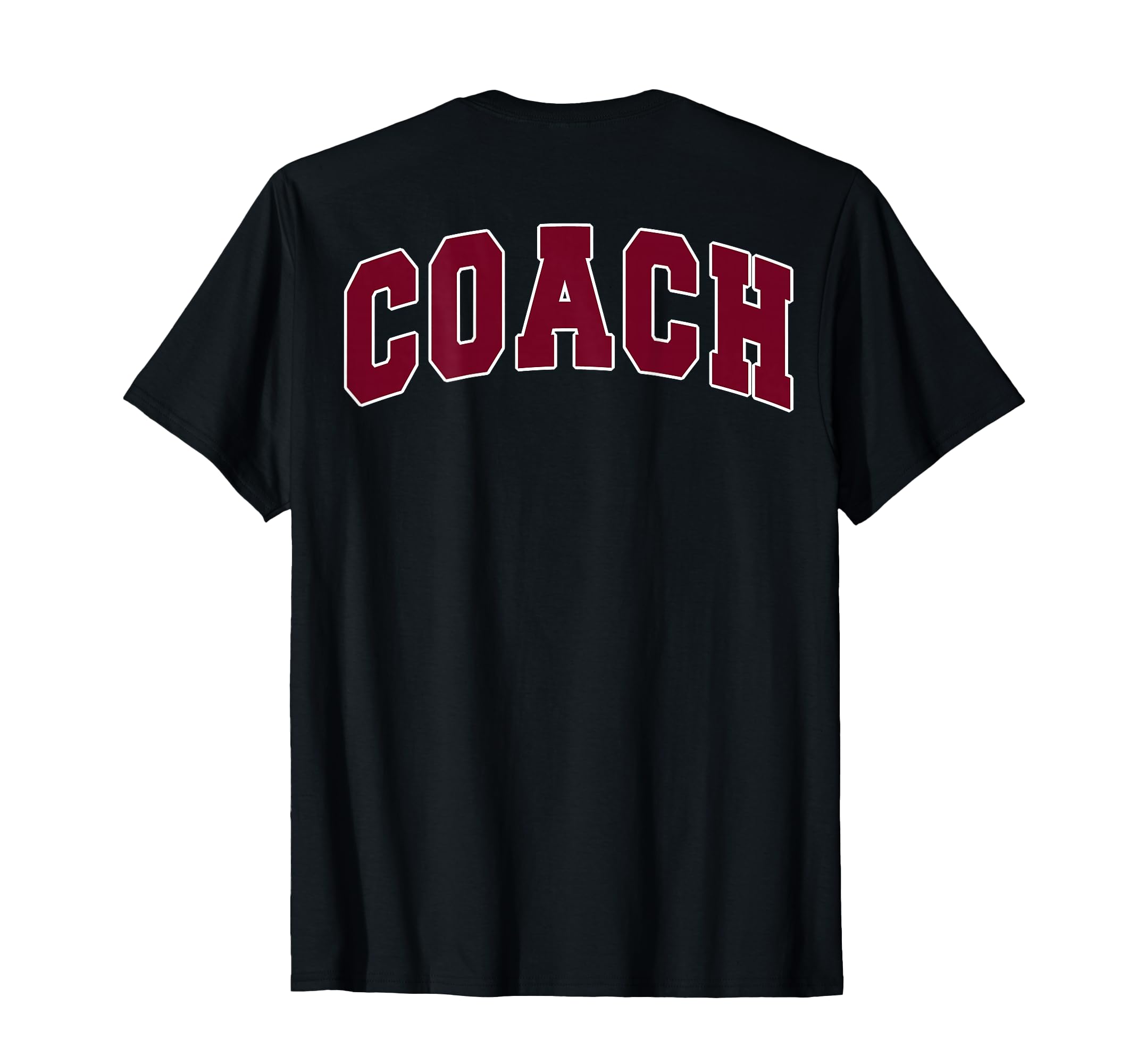 Coach Sports Trainer Varsity Team Red Back T-Shirt - Graphic Print Unisex