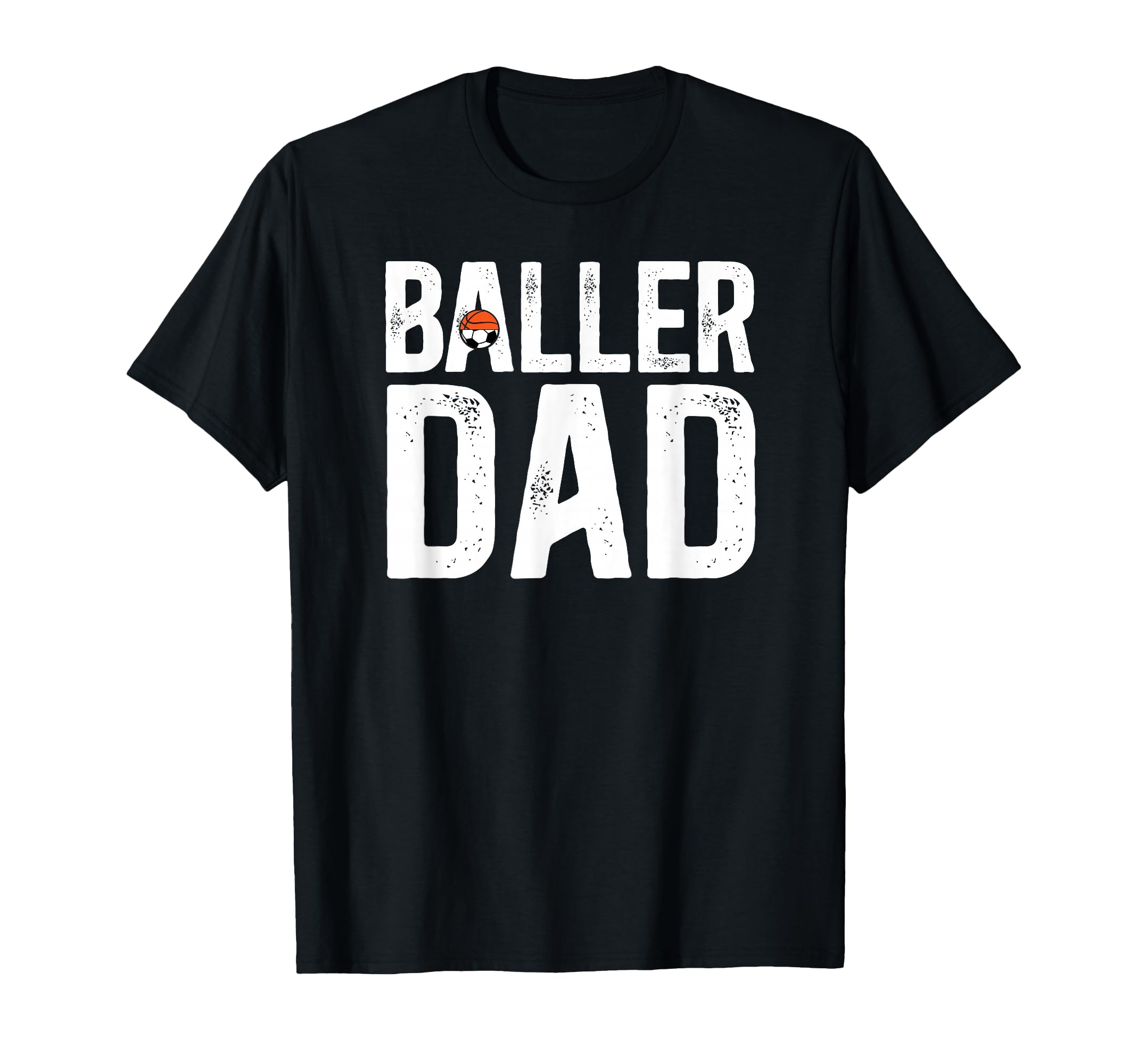Baller Dad Proud Soccer Basketball T-Shirt - Aesthetic Graphic for Adults