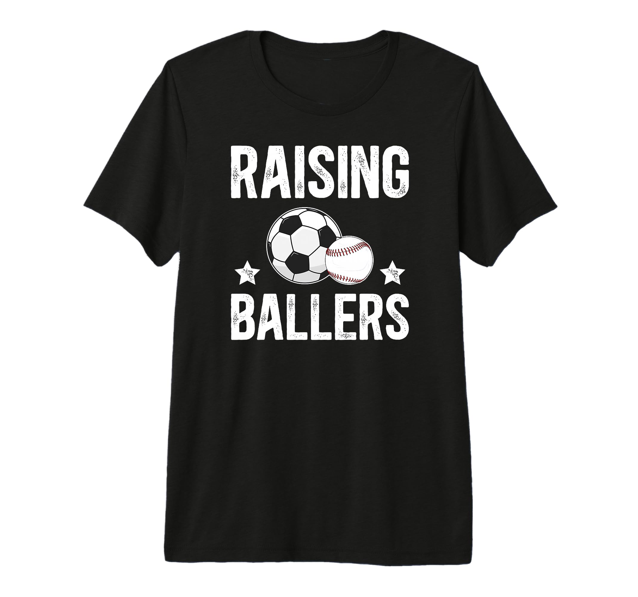 Mens Raising Ballers Soccer Baseball T-Shirt - Aesthetic Graphic Unisex