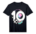 10Th Birthday Soccer Player Football 10 T-Shirt - Custom Art Print Unisex