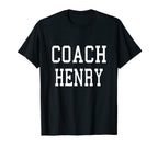 Coach Henry Custom Football Soccer T-Shirt - Graphic Print for Adults