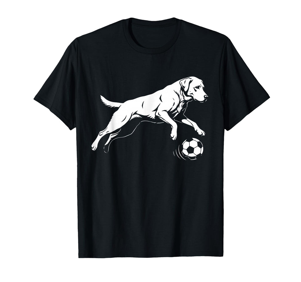 Soccer Labrador Retriever Funny T-Shirt - Casual Everyday Wear Men Women