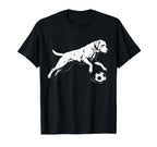 Soccer Labrador Retriever Funny T-Shirt - Casual Everyday Wear Men Women