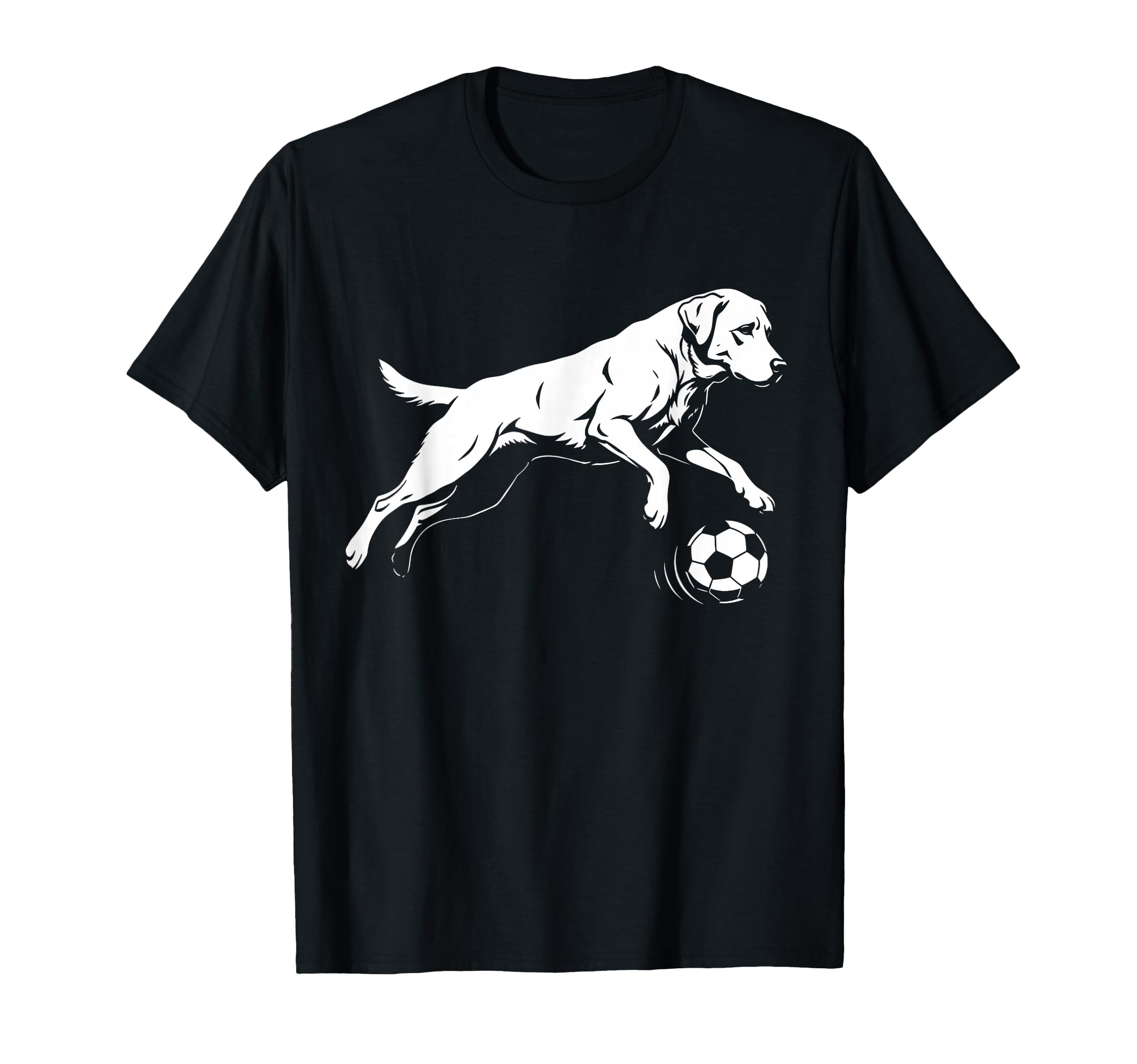 Soccer Labrador Retriever Funny T-Shirt - Casual Everyday Wear Men Women