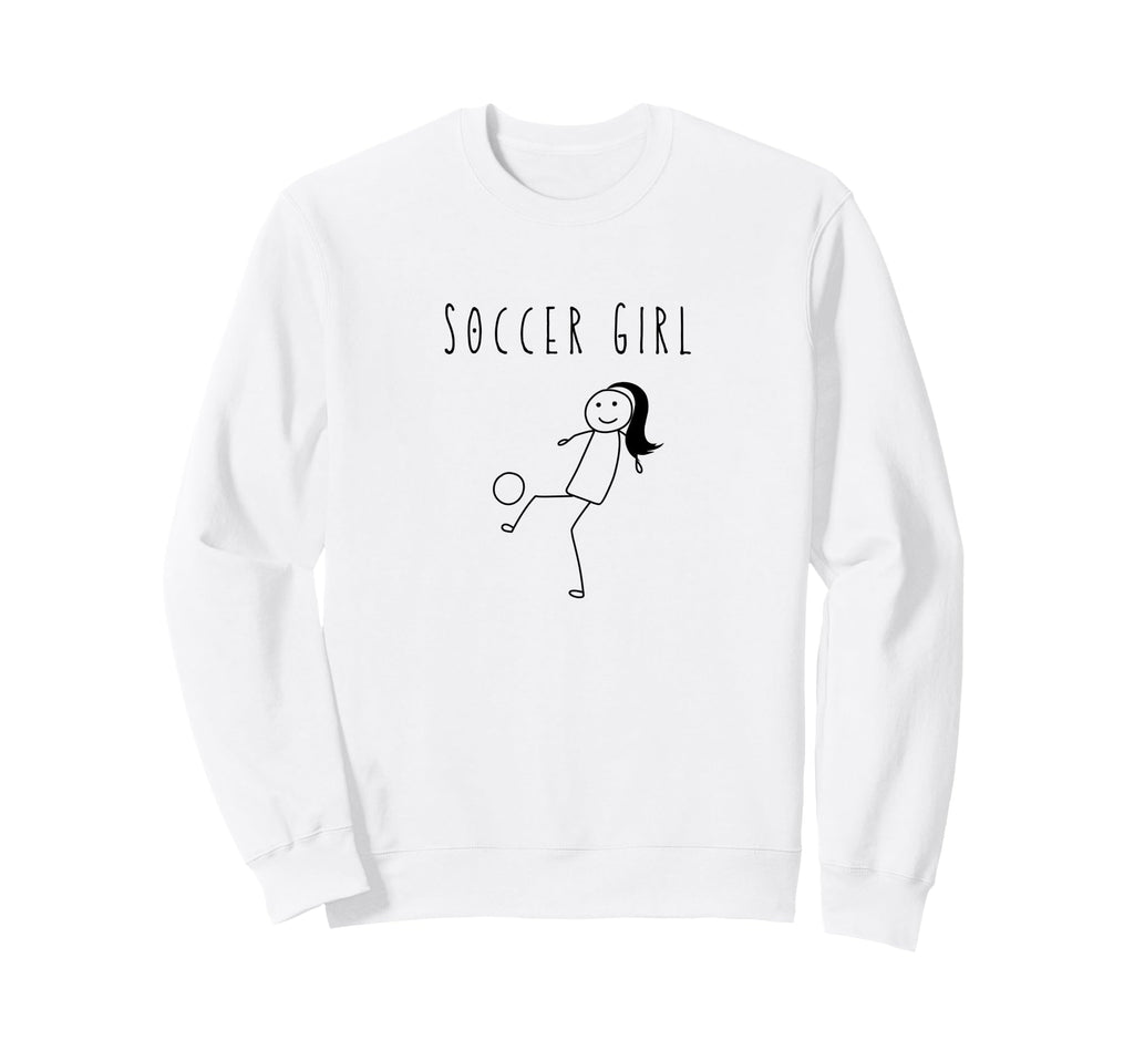 Soccer Stick Figure Player Footballer Sweatshirt - Minimalist Print Unisex