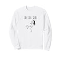 Soccer Stick Figure Player Footballer Sweatshirt - Minimalist Print Unisex