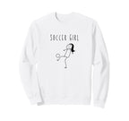 Soccer Stick Figure Player Footballer Sweatshirt - Minimalist Print Unisex