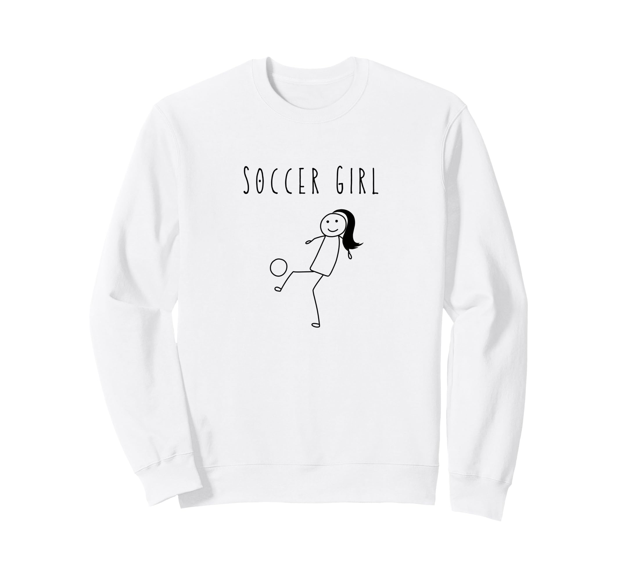 Soccer Stick Figure Player Footballer Sweatshirt - Minimalist Print Unisex