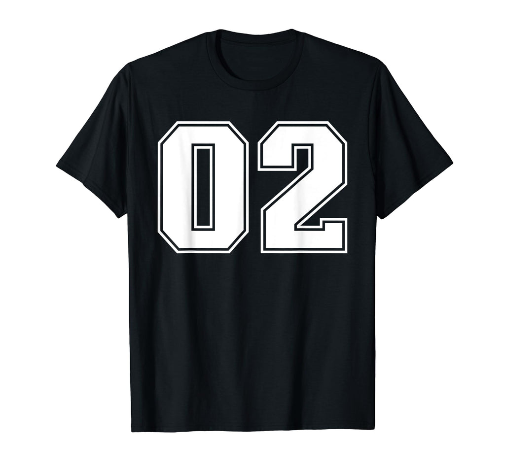 02 Jersey Number Baseball Football Soccer T-Shirt - Graphic Print Unisex