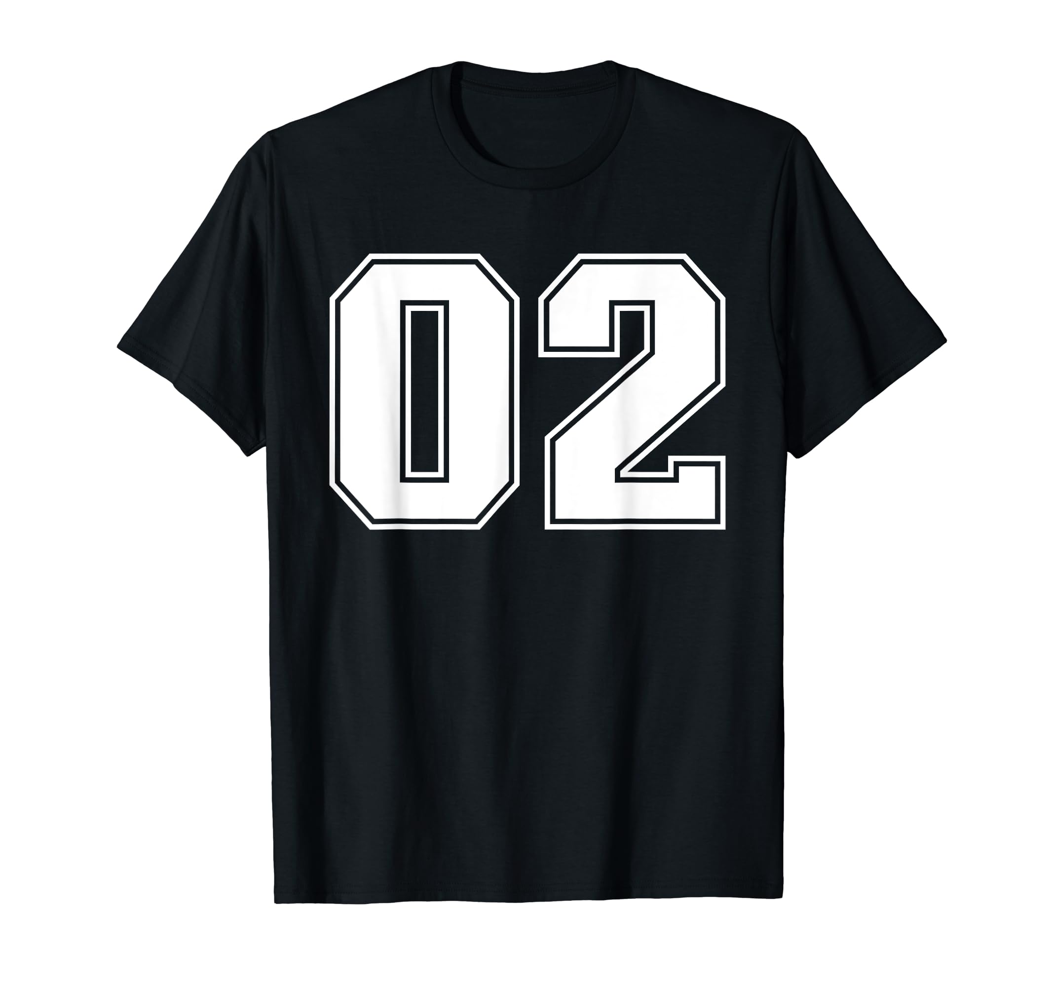 02 Jersey Number Baseball Football Soccer T-Shirt - Graphic Print Unisex